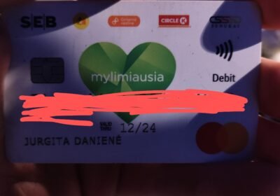 Radau prie Klaipėdos verslo centro banko kortelę